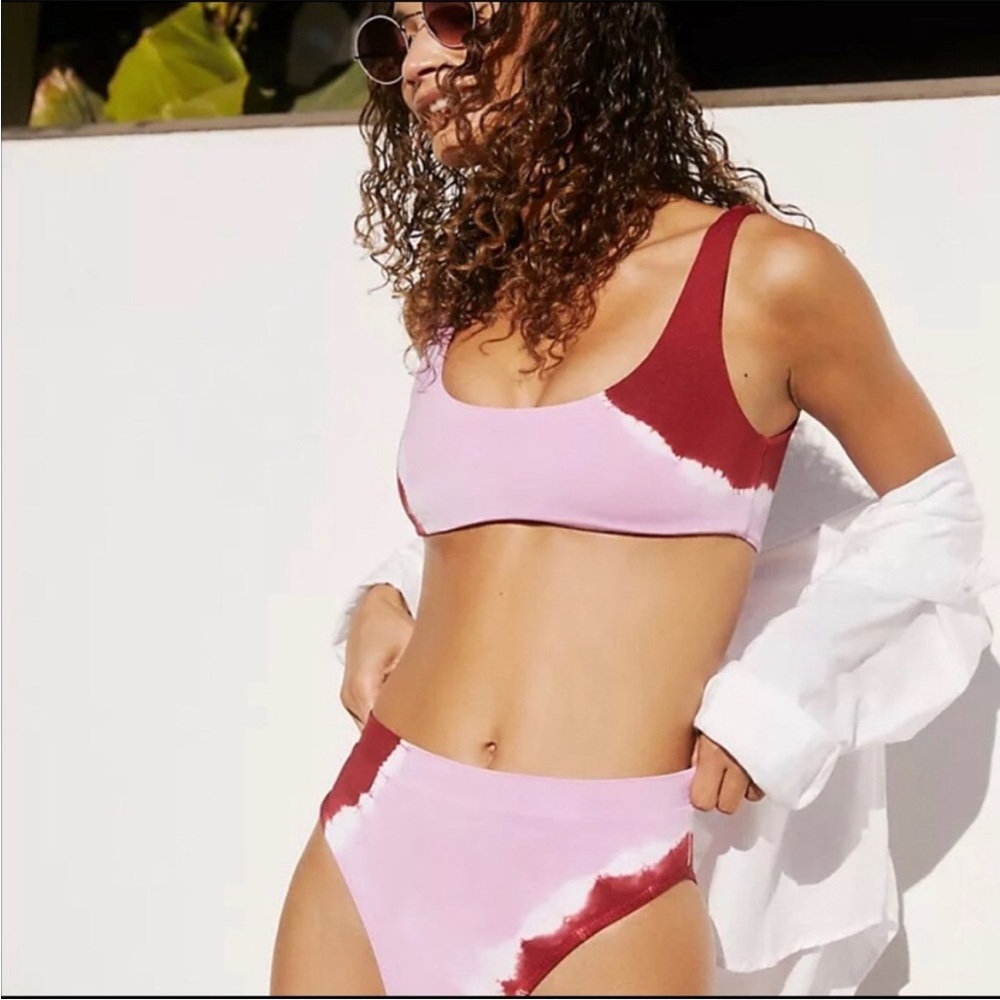 SALE!!!! L*Space bikini SET // pink tie dye // Lizzie top Frenchi bottoms